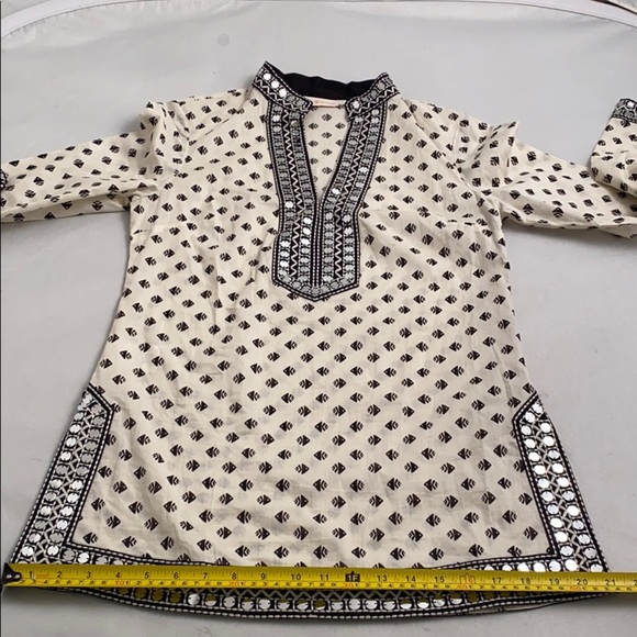 Tory Burch multicolor fish print tunic cream and black 6 - Picture 13 of 15